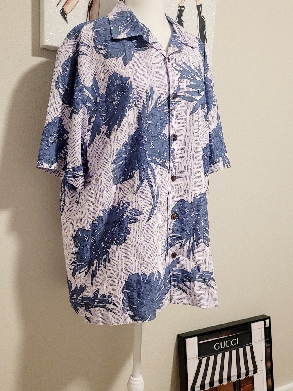 Caribbean Button-Up Hawaiian Camp Shirt